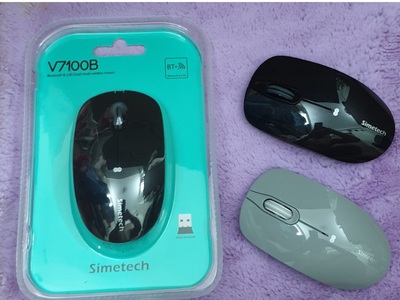 Chuột ko dây Simetech V7100B đa năng, dùng Bluetooth v5.0, Wireless 2.4GHz, Pin sạc 6