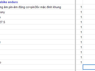Mời anh em có thể tham khảo cấu hình chiếc enduro này nha 1