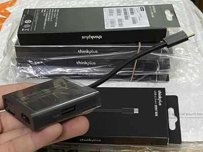 Cáp type C ra HDMI - VGA và USB - 3 trong 1 - Lenovo Thinkplus Type C USB-C 3-in-1 Adapter USB Hub, 3
