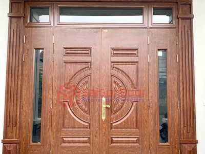 Cửa thép vân gỗ saigondoor 1