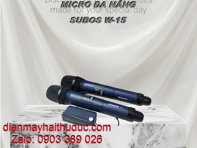 Micro không dây SuBos W-15 bộ 2 tay chính hãng bán chỉ có 950K 1