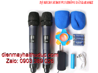 Micro không dây SuBos W-15 bộ 2 tay chính hãng bán chỉ có 950K 2