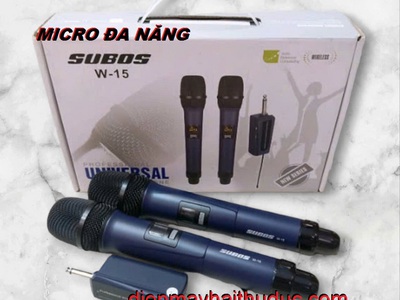 Micro không dây SuBos W-15 bộ 2 tay chính hãng bán chỉ có 950K 0