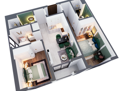 Bán căn hộ Dual Key 66m2 chung cư Sentosa Sky Park, P Vĩnh Niệm, Lê Chân, HP 3
