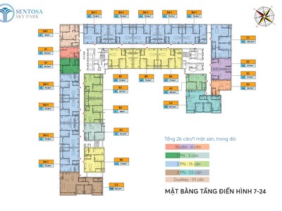 Bán căn hộ Dual Key 66m2 chung cư Sentosa Sky Park, P Vĩnh Niệm, Lê Chân, HP 4
