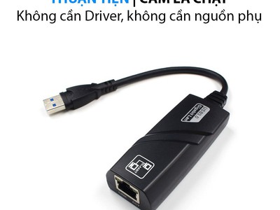 Cáp Chuyển USB 3.0 To Lan 10/100/1000 Mbps Gigabit - Cáp USB to LAN 3.0 Gigabit 0