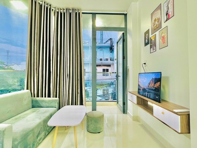 Cao cấp Bình Thạnh - Căn hộ 1 Phòng ngủ Ban công, nội thất đẹp tại Ngô Đức Kế - gần Nơ Trang Long 0