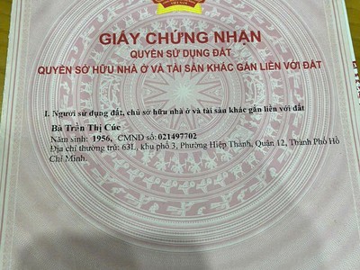 Bán nhà phó sài gòn   nguyễn ảnh thủ q12   giữ sổ hồng gốc 1