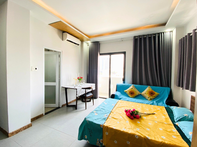 Cho thuê phòng Quận 7, căn hộ dịch vụ, phòng ban công, full nội thất. Phòng rộng 30m2 2