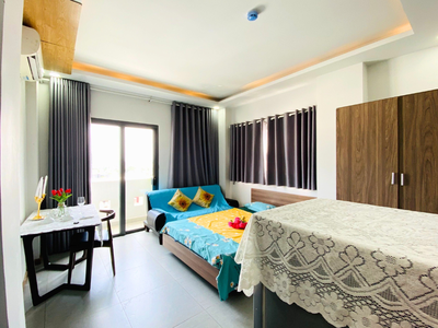 Cho thuê phòng Quận 7, căn hộ dịch vụ, phòng ban công, full nội thất. Phòng rộng 30m2 3