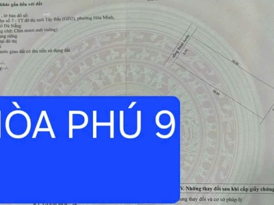 Bán đất hòa phú 9  gò nảy 6 , hòa minh, liên chiểu, đà nẵng 0