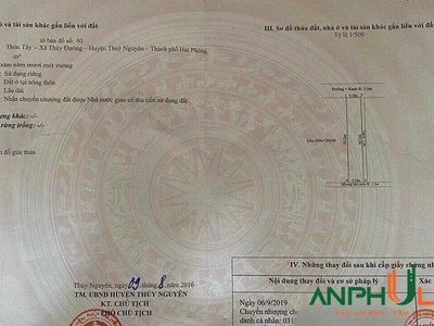Cần bán lô đất đẹp thôn Tây, Thuỷ Đường, Thuỷ Nguyên, Hải Phòng 1