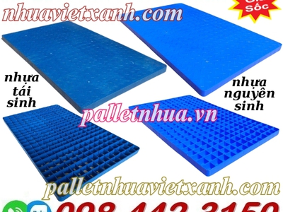 Pallet nhựa lót sàn không chân 1000x600x35mm - mặt liền 0