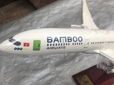 Mô hình máy bay Boeing 787 Dreamliner, Bamboo Airways, chất liệu hợp kim, nhựa đường nét sắc sảo, s 1