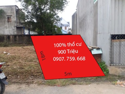 Giá rẻ vô địch lô đất ngộp 100 thổ cư 900 triệu, 90m2 0