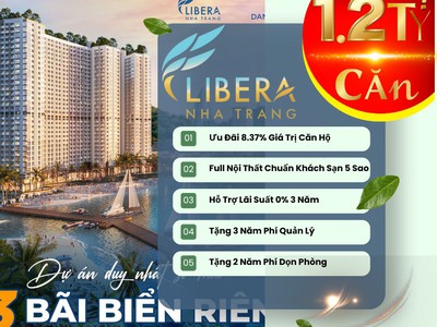 Đầu tư 1,35 tỷ  giá full đã VAT -Thu về 12-21 triệu/tháng tại căn hộ sát biển full NT 5 0