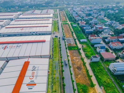 Hiếm dãy đất nền 2 mặt tiền trước cổng kcn sam sung-yên bình. diện tích 108m2, là đất sau đấu giá 0