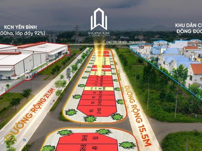Hiếm dãy đất nền 2 mặt tiền trước cổng kcn sam sung-yên bình. diện tích 108m2, là đất sau đấu giá 1