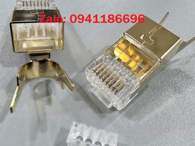 Hạt mạng Ancomteck chống nhiễu Cat8 SFTP ACT-F8S-P100 bọc lớp kim loại titan chống rỉ sét 4