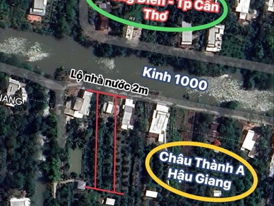 Đất chính chủ - giá tốt - vị trí đẹp tại ấp trường hoà, xã trường long a, huyện châu thành a, hậu 2
