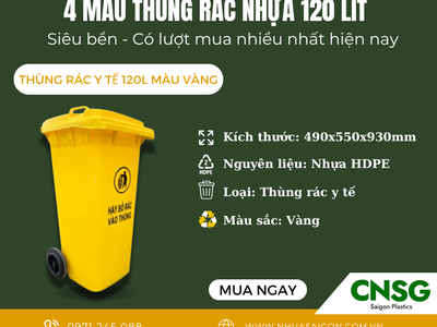 4 mẫu thùng rác nhựa 120 lít siêu bền có lượt mua nhiều nhất hiện nay 0