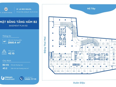 Bán sàn TTTM Uni Mall khối đế toà D . Le Roi Soleil 59 Xuân Diệu - Tây Hồ 3