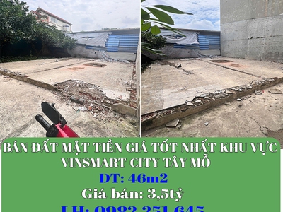 Bán đất mặt tiền giá tốt nhất khu vực vinsmart city tây mỗ 0