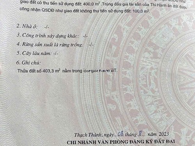 Chính chủ gấp lô  đất tại thôn thành minh, thạch thành , thanh hóa 1