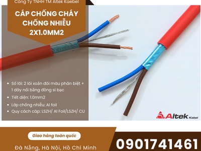 Cáp tín hiệu chống cháy, chống nhiễu 2x1.0mm2 hãng Altek Kabel Đức 3