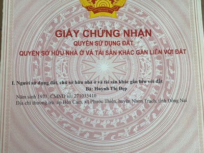 Đất chính chủ - giá tốt - vị trí đẹp tại xã an phước, huyện long thành, tỉnh đồng nai 0