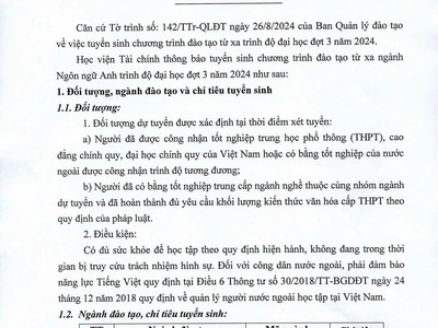 Tuyển sinh học viên ngành Ngôn ngữ Anh học trực tuyến của trường Học Viện tài Chính 0