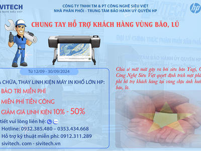 Hỗ trợ sửa máy in A0 HP sau siêu bão Yagi   Trung tâm bảo hành máy in khổ lớn HP 0
