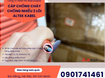 Dây cáp tín hiệu chống cháy, chống nhiễu 2 lõi Altek Kabel Hà Nội 1