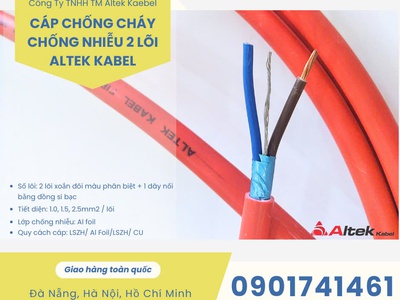 Dây cáp tín hiệu chống cháy, chống nhiễu 2 lõi Altek Kabel Hà Nội 2