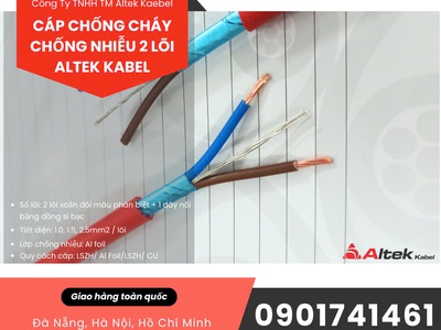 Dây cáp tín hiệu chống cháy, chống nhiễu 2 lõi Altek Kabel Hà Nội 3