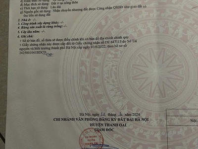 Chính chủ bán lô đất đẹp - giá tốt - vị trí đắc địa tại thôn trần phú, xã dân hòa, huyện thanh oai, 4