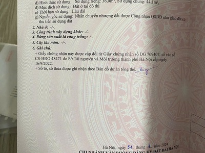 Hàng hot chính chủ gửi bán lô đất ngay trung tâm phường biên giang- hà đông diện tích 36 m2 chủ 1