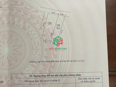 Bán đất xóm bắc kim nỗ đông anh đường thông oto 7 chỗ chỉ 5xtr/m   x nhỏ xinh 4