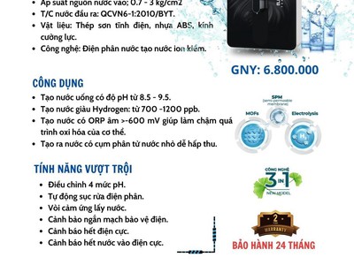 Máy Điện Phân ION Kiềm ETUGI 2 IN 1   ETG 102TT 1