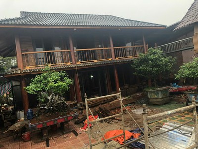 Nhà sàn gỗ đinh công tráng chuyên thi công, thiết kế lắp đặt chọn gói nhà gỗ theo yêu cầu 4