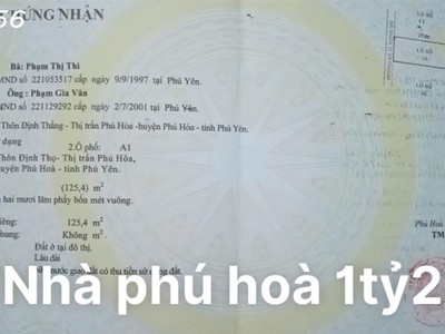 Bán nhà tại huyện phú hoà tỉnh phú yên 1