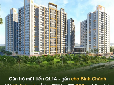 Căn hộ nằm trên mặt tiền đường Quốc lộ 1A, kế bên chợ Gò Đen - Bình Chánh 1