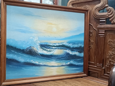 Tranh sơn dầu Sóng ! 0