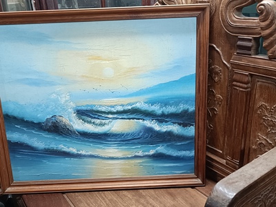 Tranh sơn dầu Sóng ! 3