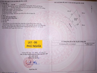 Rộc rác phú nghĩa một lô duy nhất trên thị trường chính chủ cần bán lô đấu giá phú nghĩa - lk1 ruộc 0