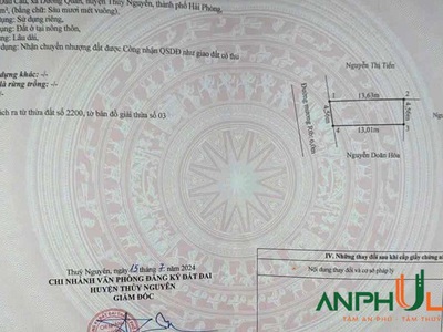 Chào bán siêu phẩm 60m2 mặt đường trục chính xã Dương Quan, Thuỷ Nguyên, Hải Phòng 0