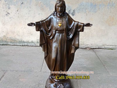 Tượng chúa giesu bằng đồng cao 40cm, giá tượng chúa giesu 0