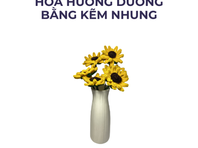 Hoa hướng dương bằng kẽm nhung Thetis Store 1