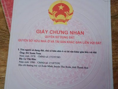 Chính chủ cần bán nhanh lô đất đẹp tại xã xuân lai, huyện thọ xuân, tỉnh thanh hóa 2