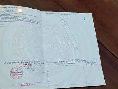 Chính chủ cần bán nhanh lô đất vị trí đẹp - giá tốt tại xã hòa tịnh, mang thít, vĩnh long 1